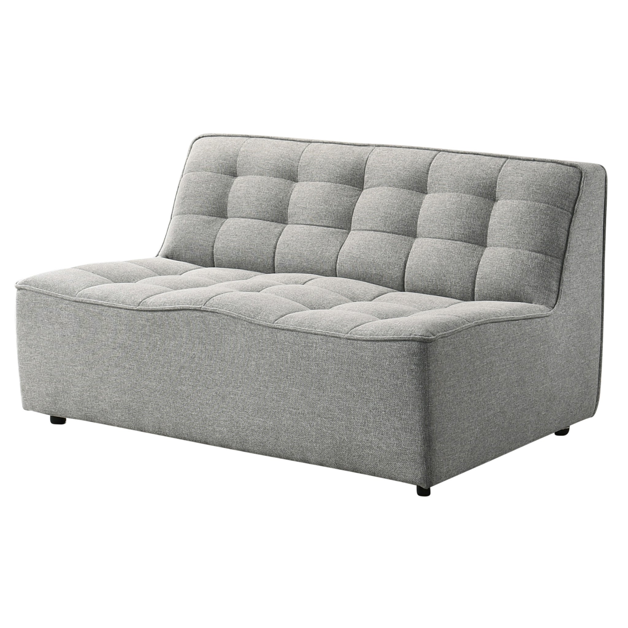 Linden Light Gray Linen Modular Corner Sofa - MidinMod