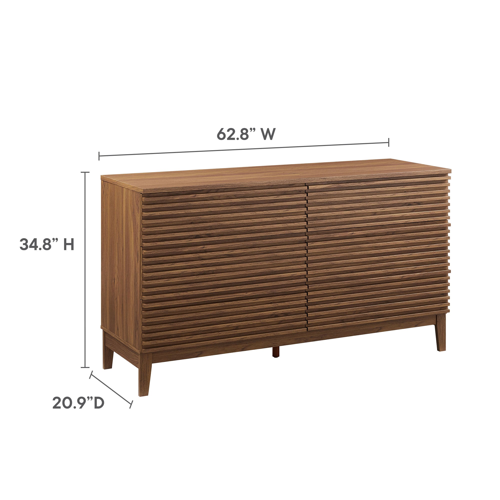 Render 63" 6-Drawer Dresser by Modway