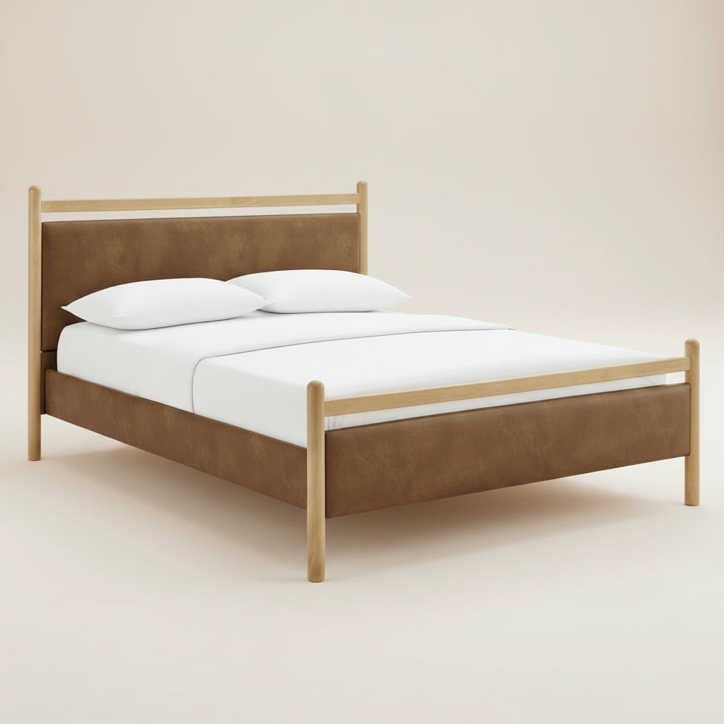 Ginny Queen Size Vegan Leather Platform Bed Frame by Modway
