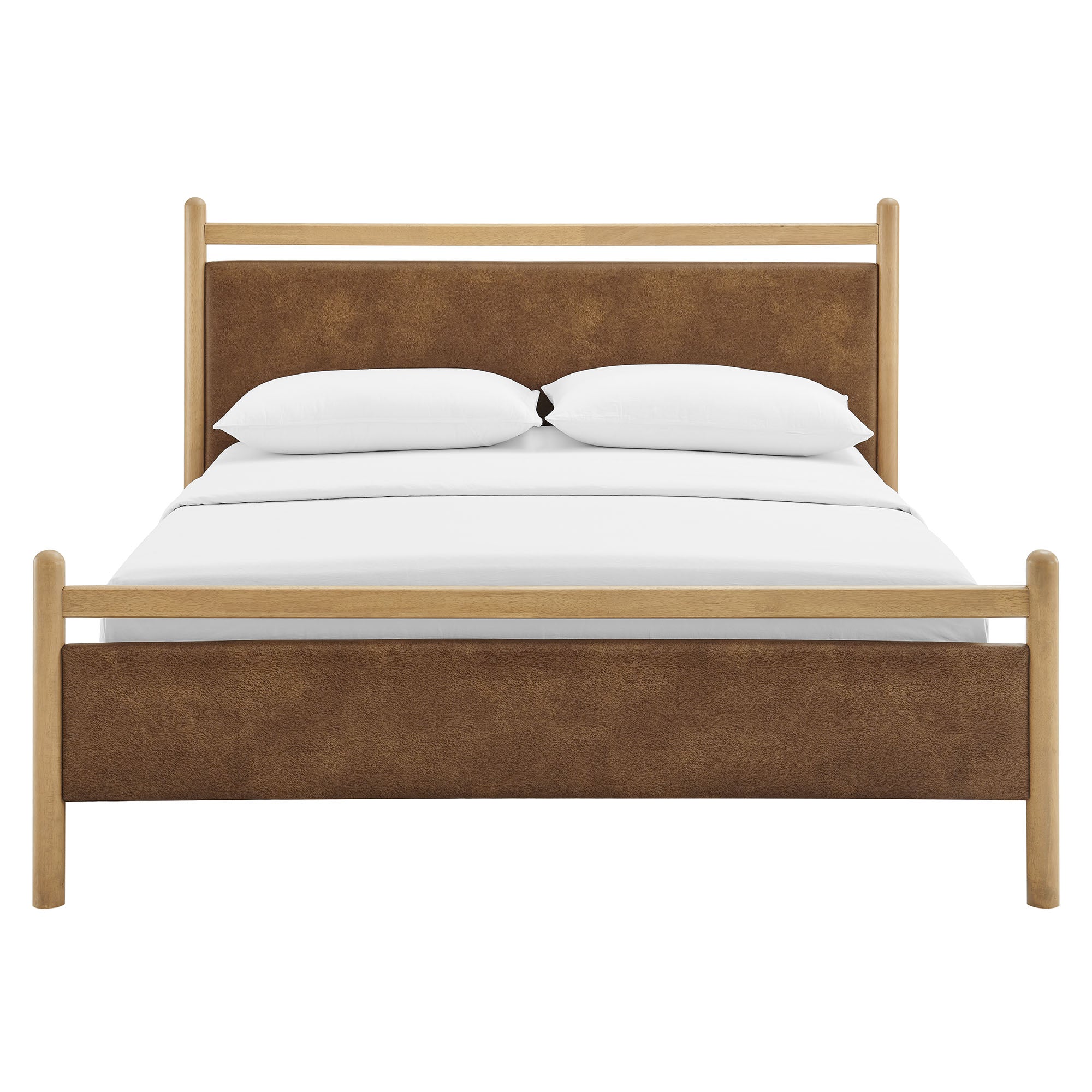 Ginny Queen Size Vegan Leather Platform Bed Frame by Modway