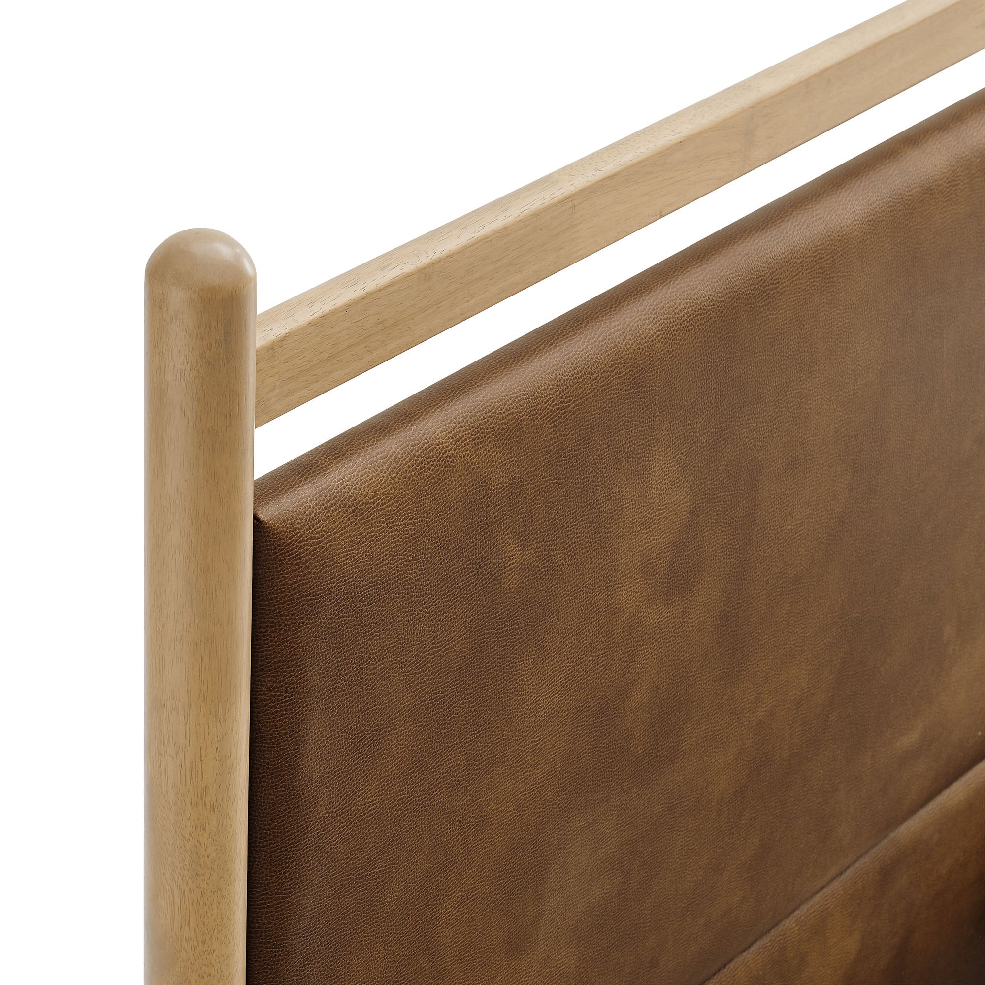 Ginny Queen Size Vegan Leather Platform Bed Frame by Modway