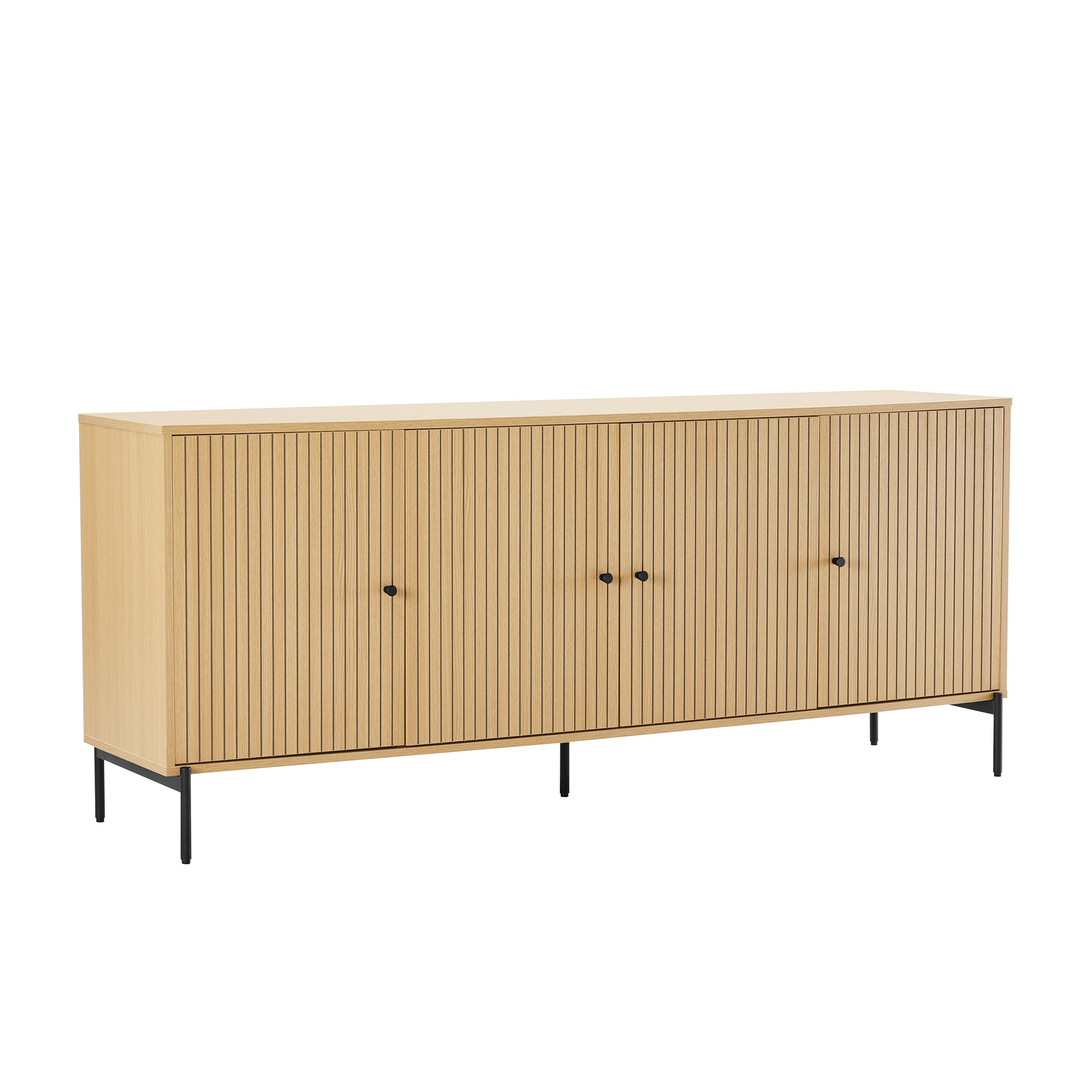 Magnolia 71" Sideboard in Natural Oak | Modern Solid Wood Dining Room Buffet | MidinMod