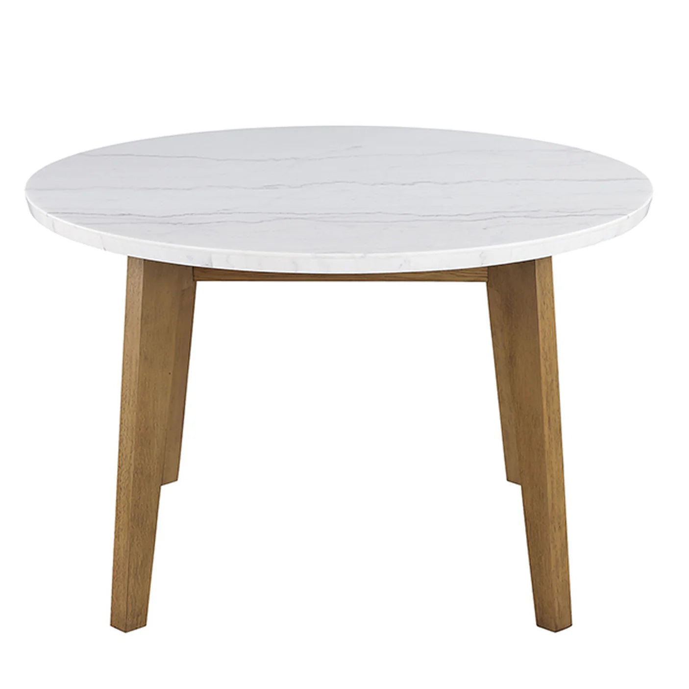 Mandier Natural Round Dining Table | Genuine Marble Top Table with Storage Base | MidinMod