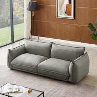 Mansfield Grey Leather Sofa