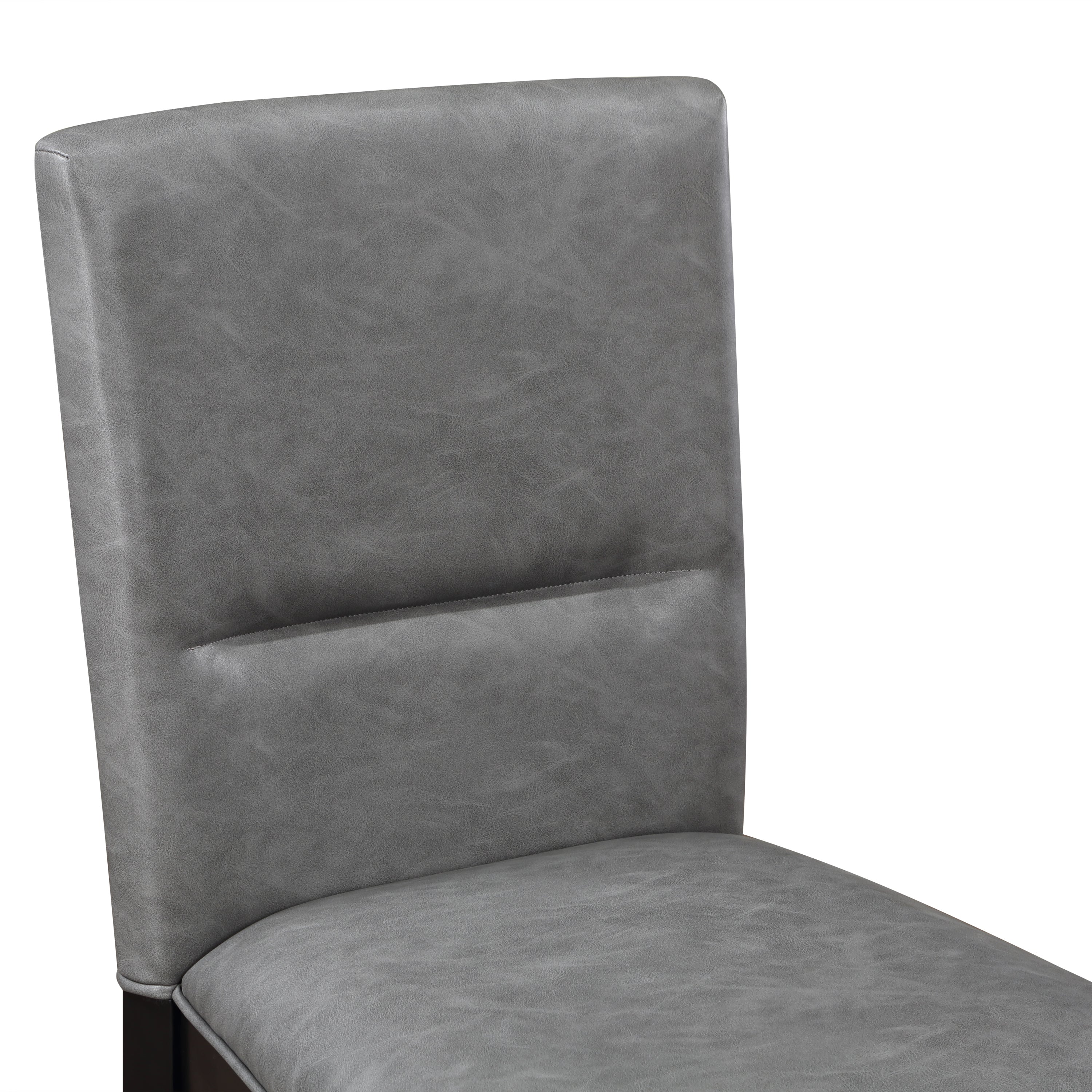 Amy Gray Upholstered Wood Side Chair with Padded Seat and Back - MidinMod