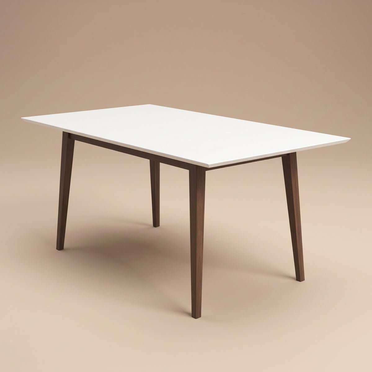 Adira 63-inch White Top Solid Wood Dining Table