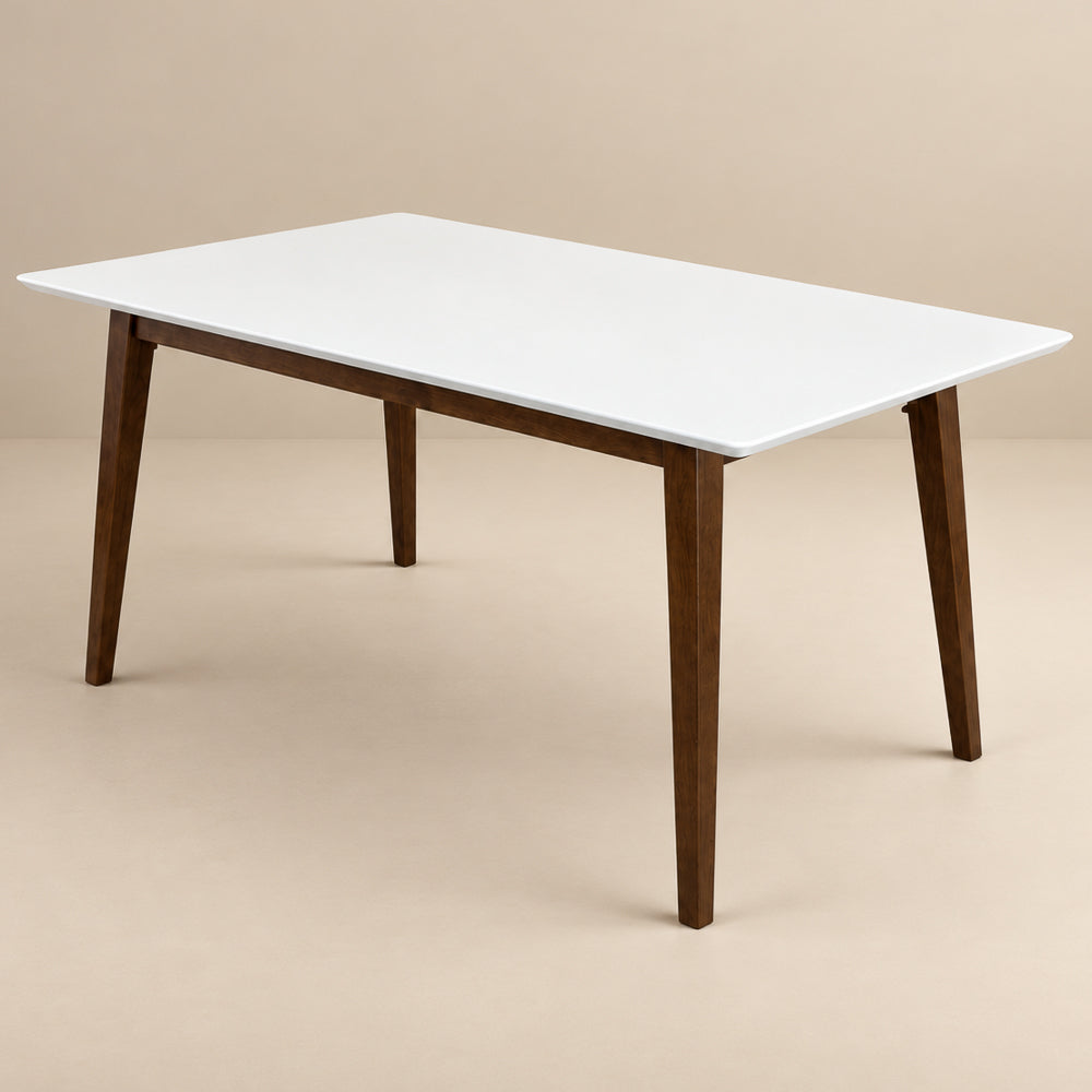 Alpine Solid Wood Large White Top Dining Table | MidinMod