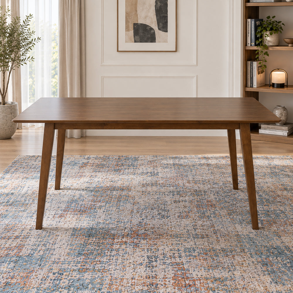 Alpine Large Rectangular Solid Wood Dining Table in Walnut | MidinMod
