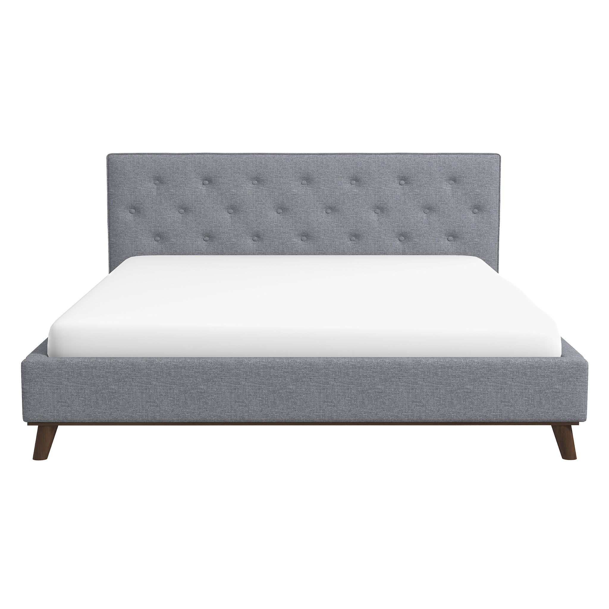 Ashton King Light Grey Bed - MidinMod