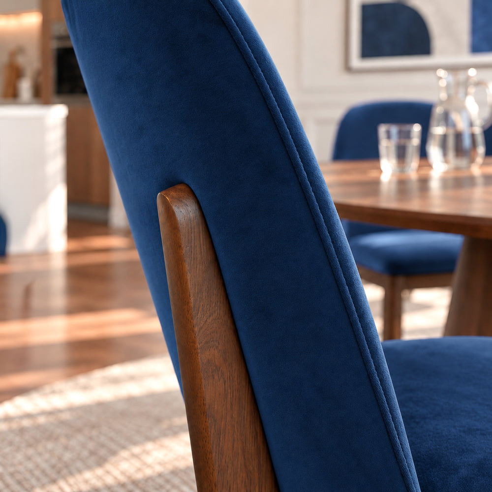 Belfast Danish-Inspired Mid-Century Design Velvet Dining Chair | MidinMod