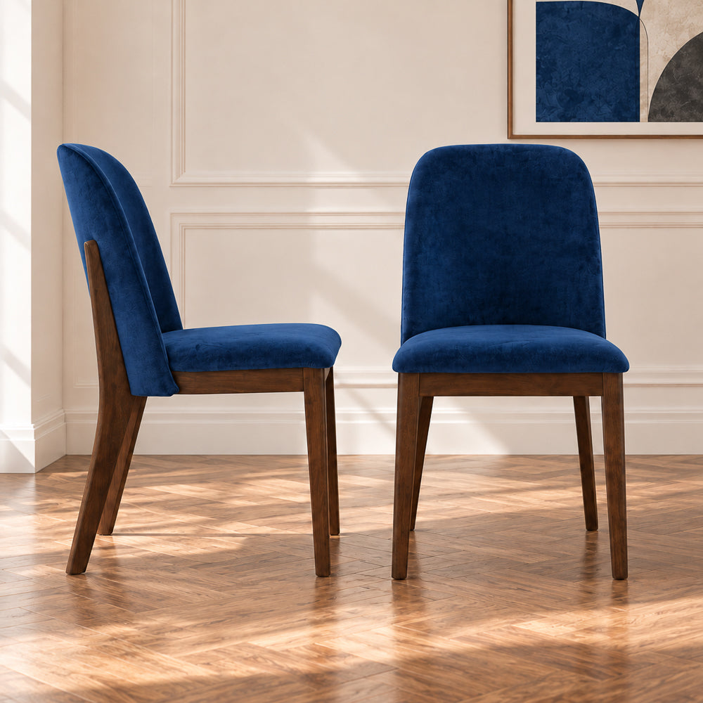 Belfast Danish-Inspired Mid-Century Design Velvet Dining Chair | MidinMod