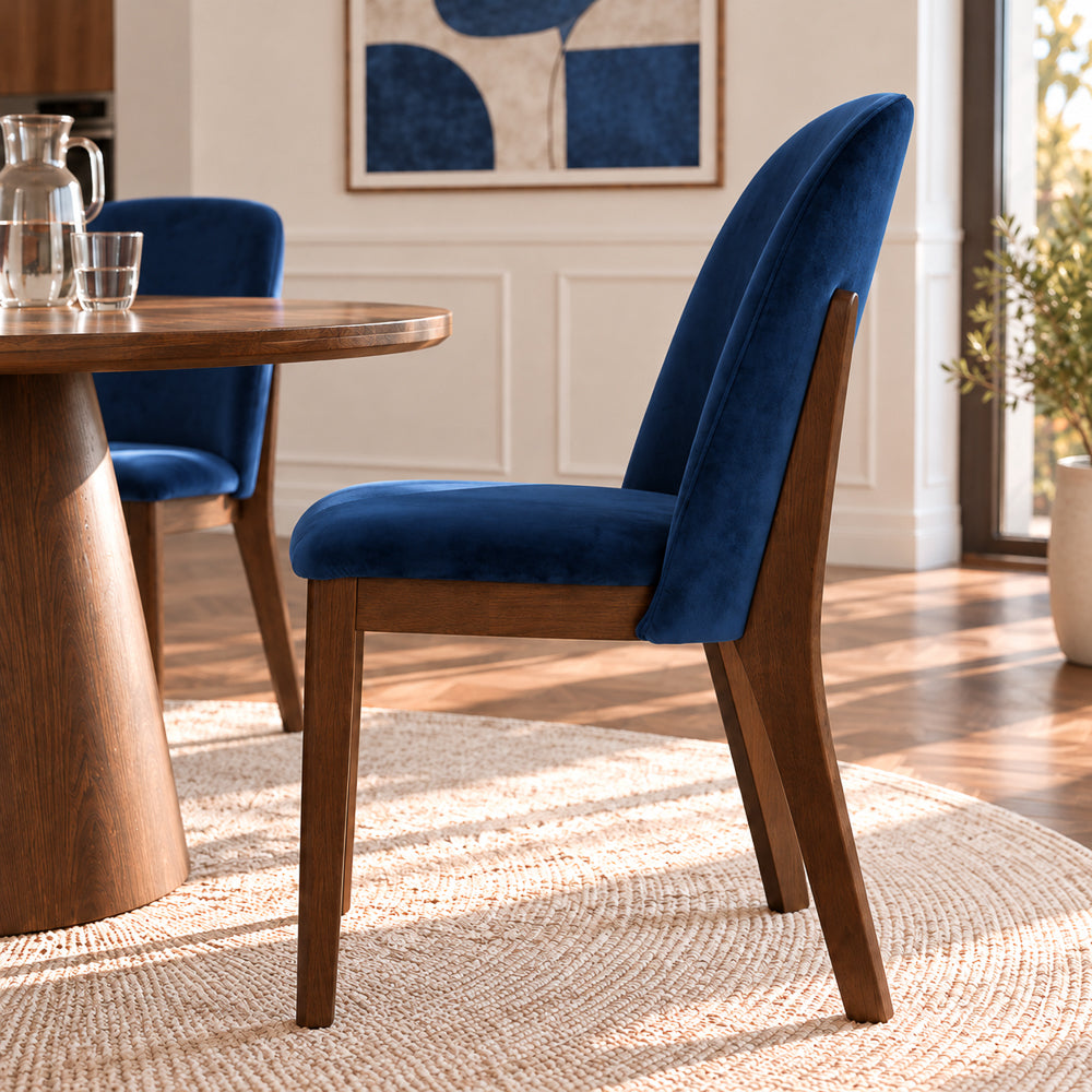 Belfast Danish-Inspired Mid-Century Design Velvet Dining Chair | MidinMod