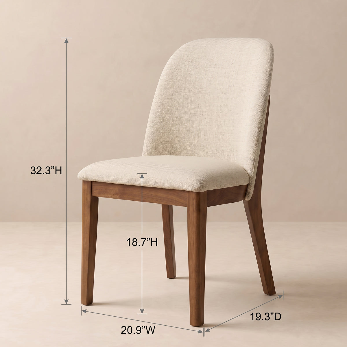 Belfast Danish-Inspired Mid-Century Design Velvet Dining Chair | MidinMod