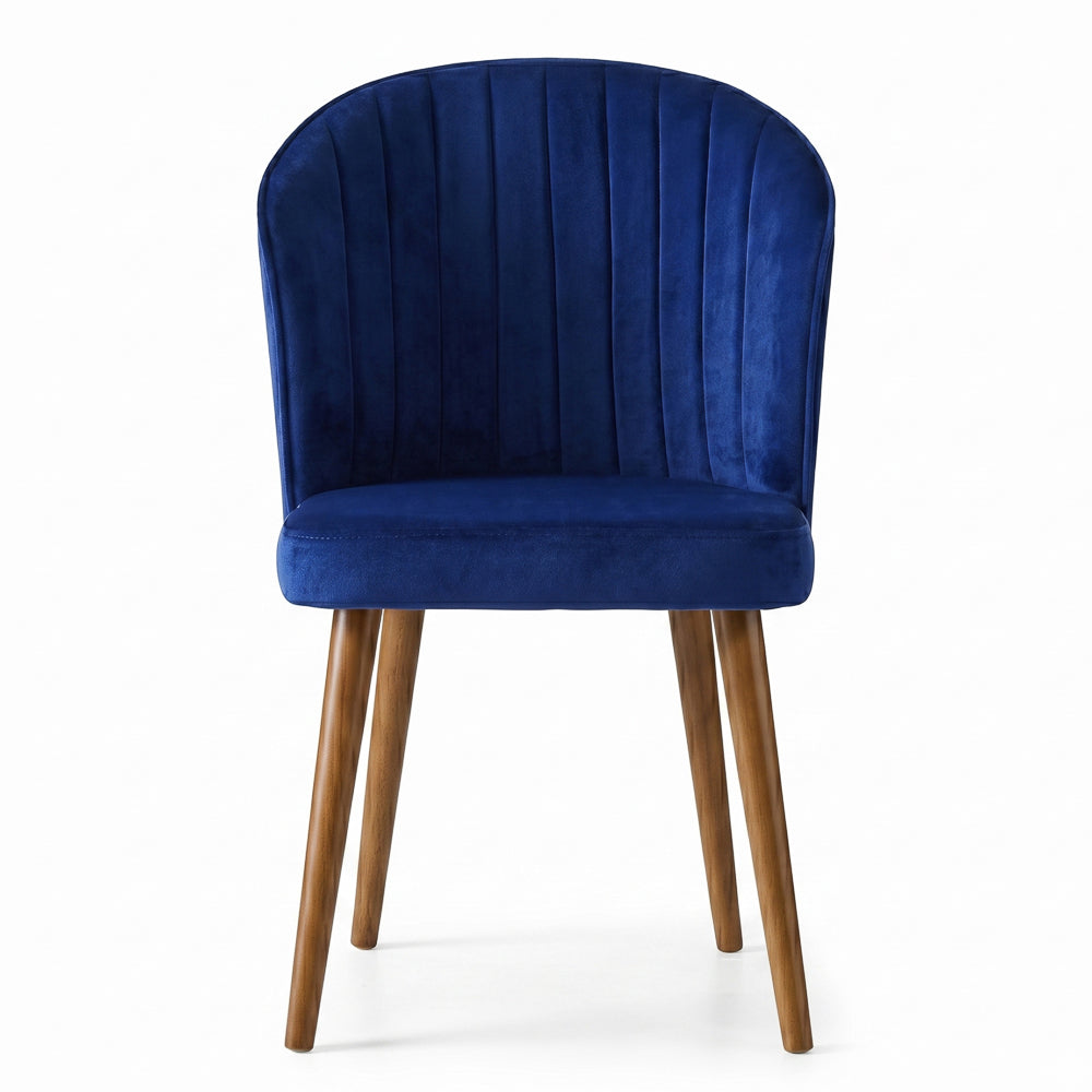 Calvin Dining Chair Set Of 2 - Navy Blue Velvet