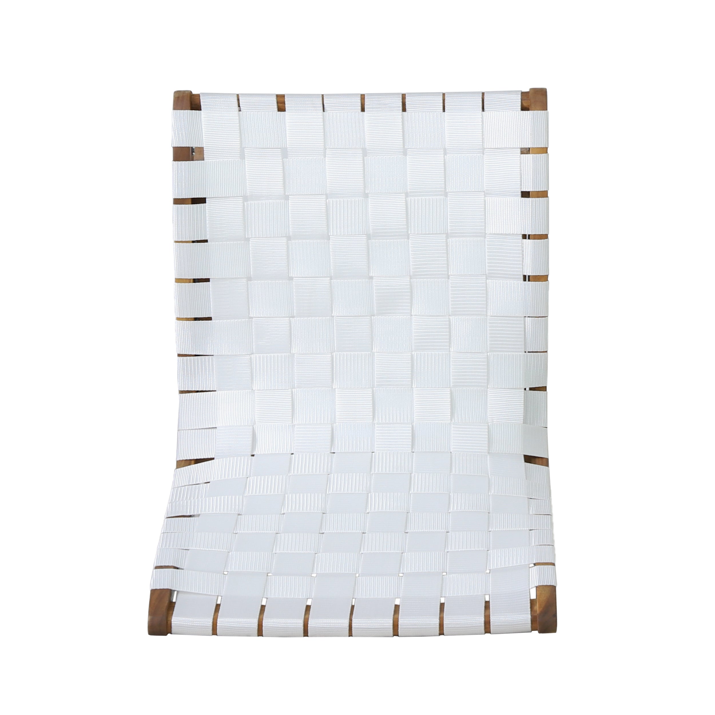 Chablo White Acacia Wood Rope Weave Outdoor Lounge Chair Set (2 Pieces) - MidinMod