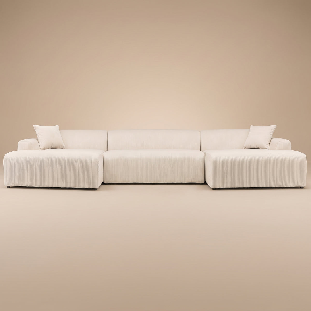 Dexter U-Shape Corner Sofa – Soft Corduroy Upholstery | MidinMod