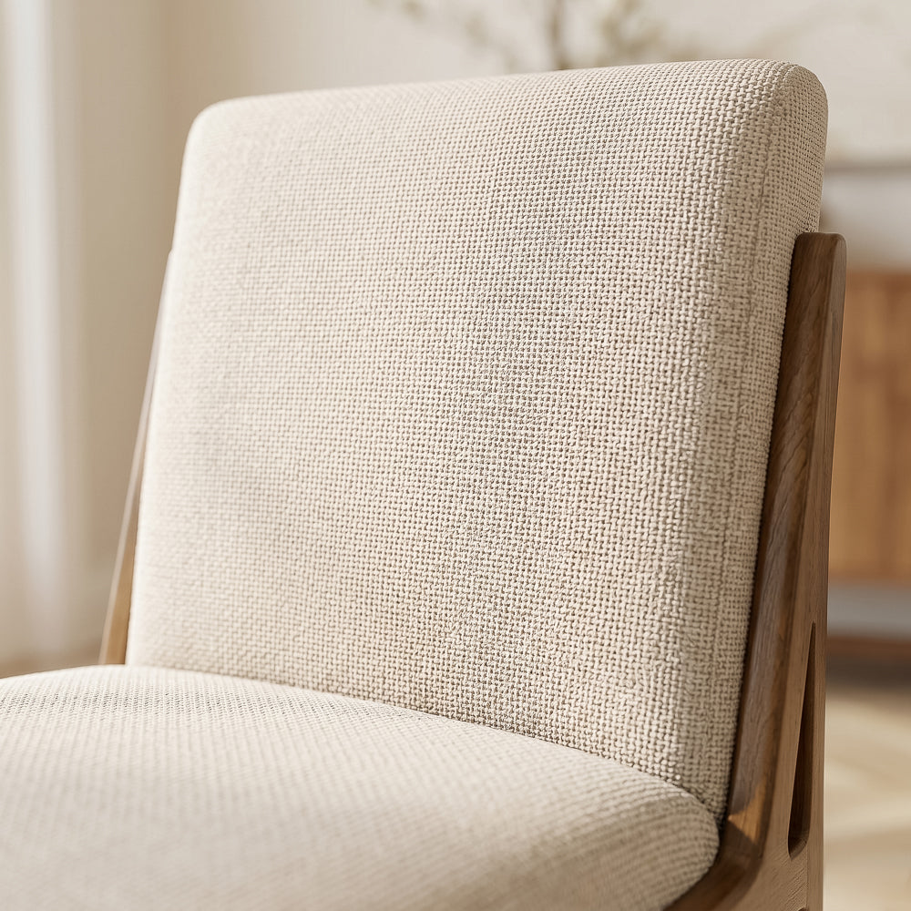 Griffin Cream Fabric Upholstered Dining Chair | MidinMod