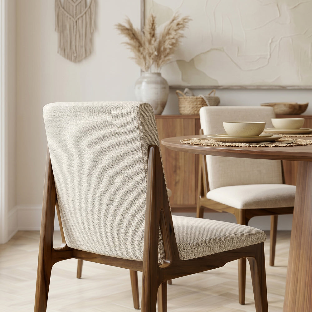 Griffin Cream Fabric Upholstered Dining Chair | MidinMod
