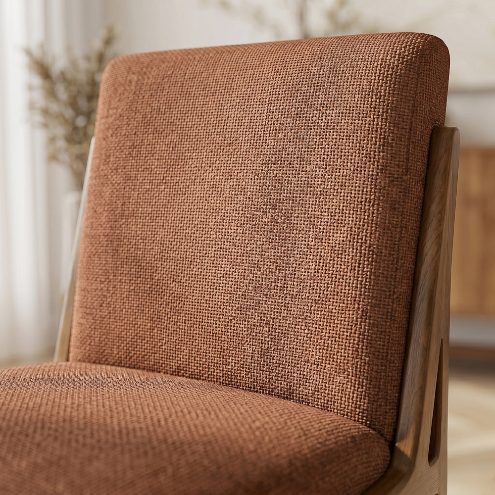 Griffin Orange Fabric Upholstered Dining Chair | MidinMod