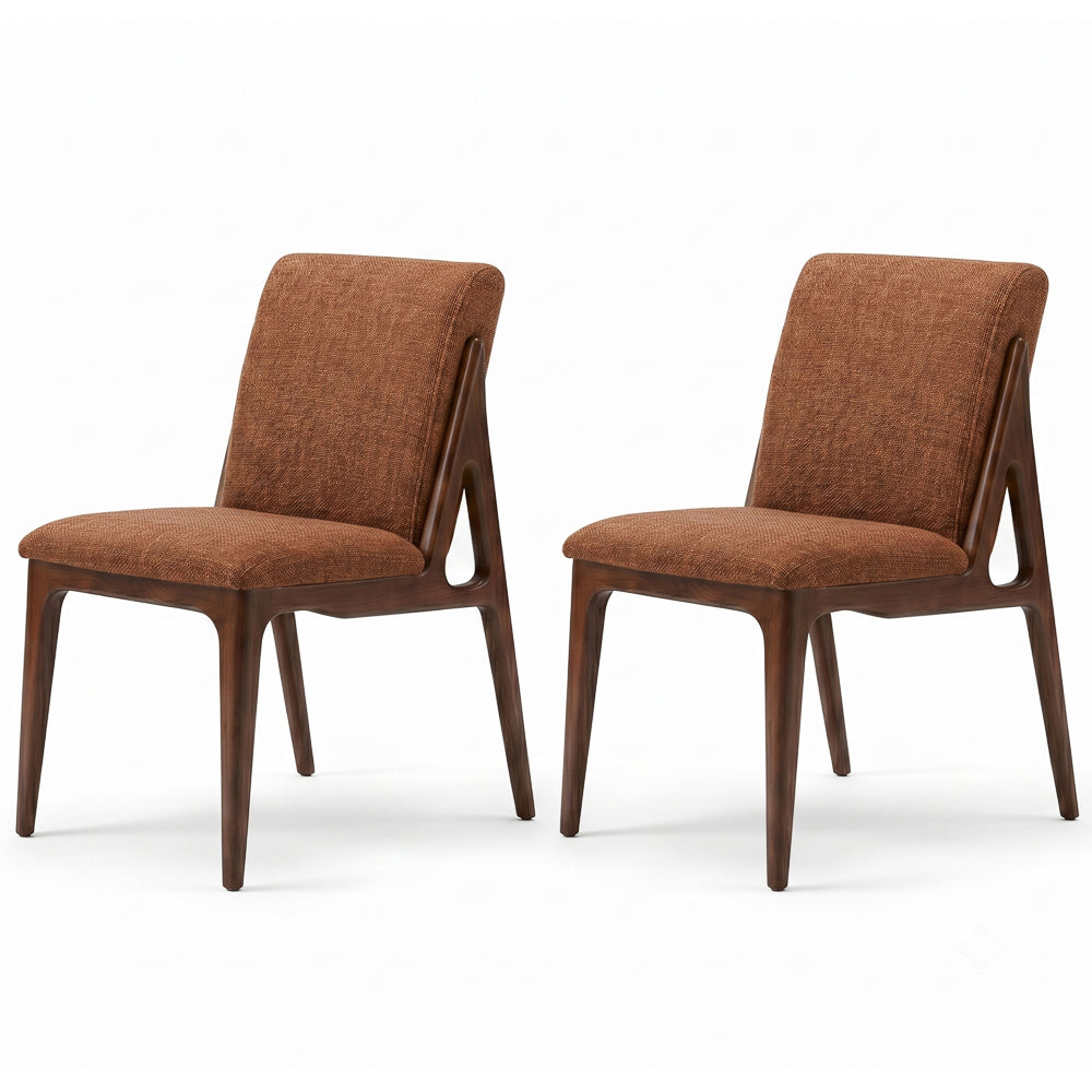 Griffin Orange Fabric Upholstered Dining Chair | MidinMod