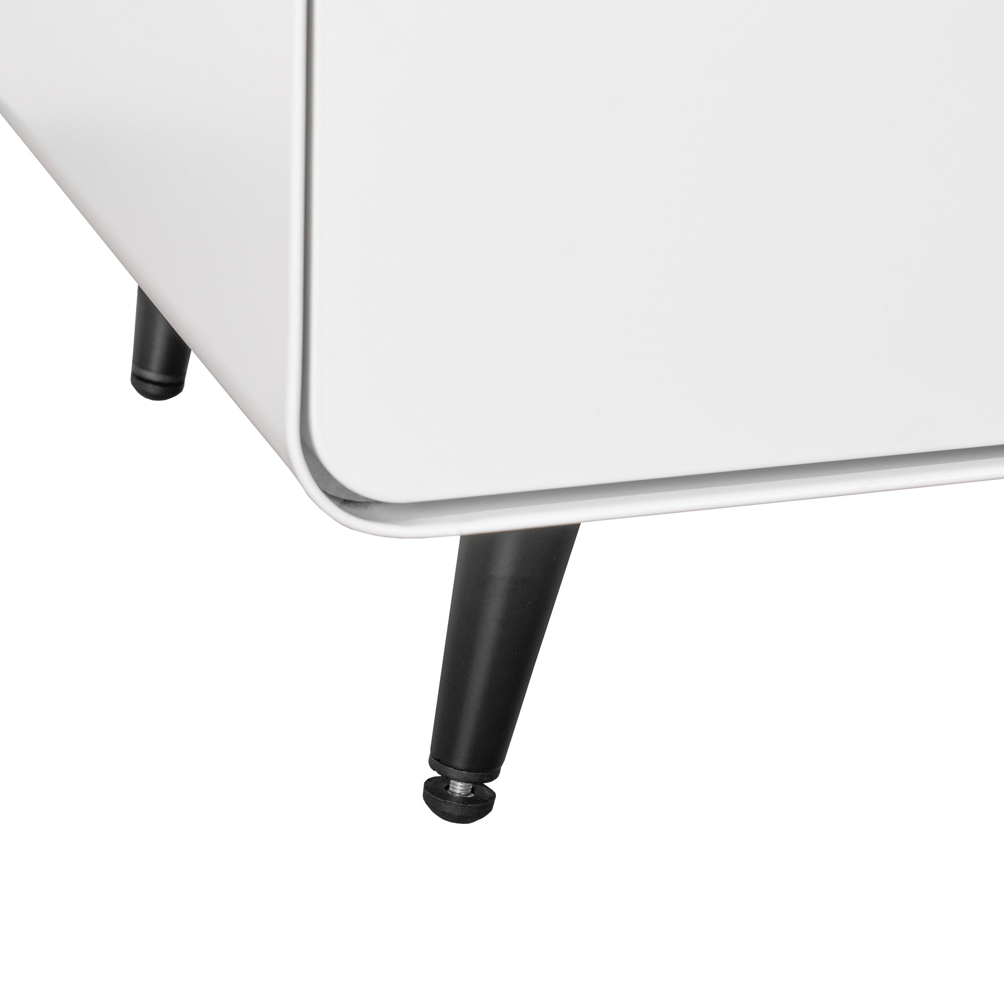 Hon Modern 3-Drawer White Steel Bedside Cabinet - MidinMod