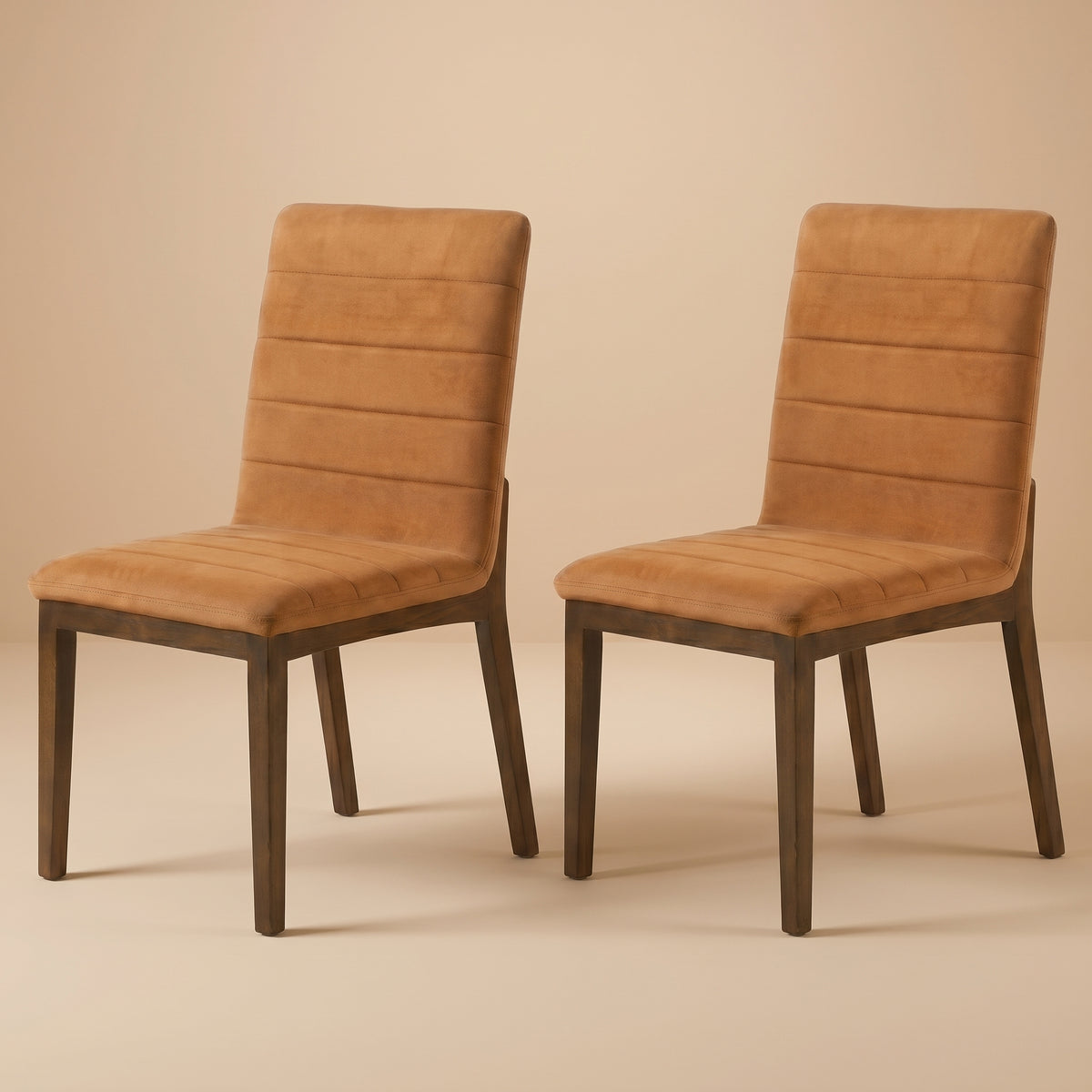 Isley Burnt Orange Velvet Dining Chair Set | Mid-Century Modern Dining Chairs | MidinMod