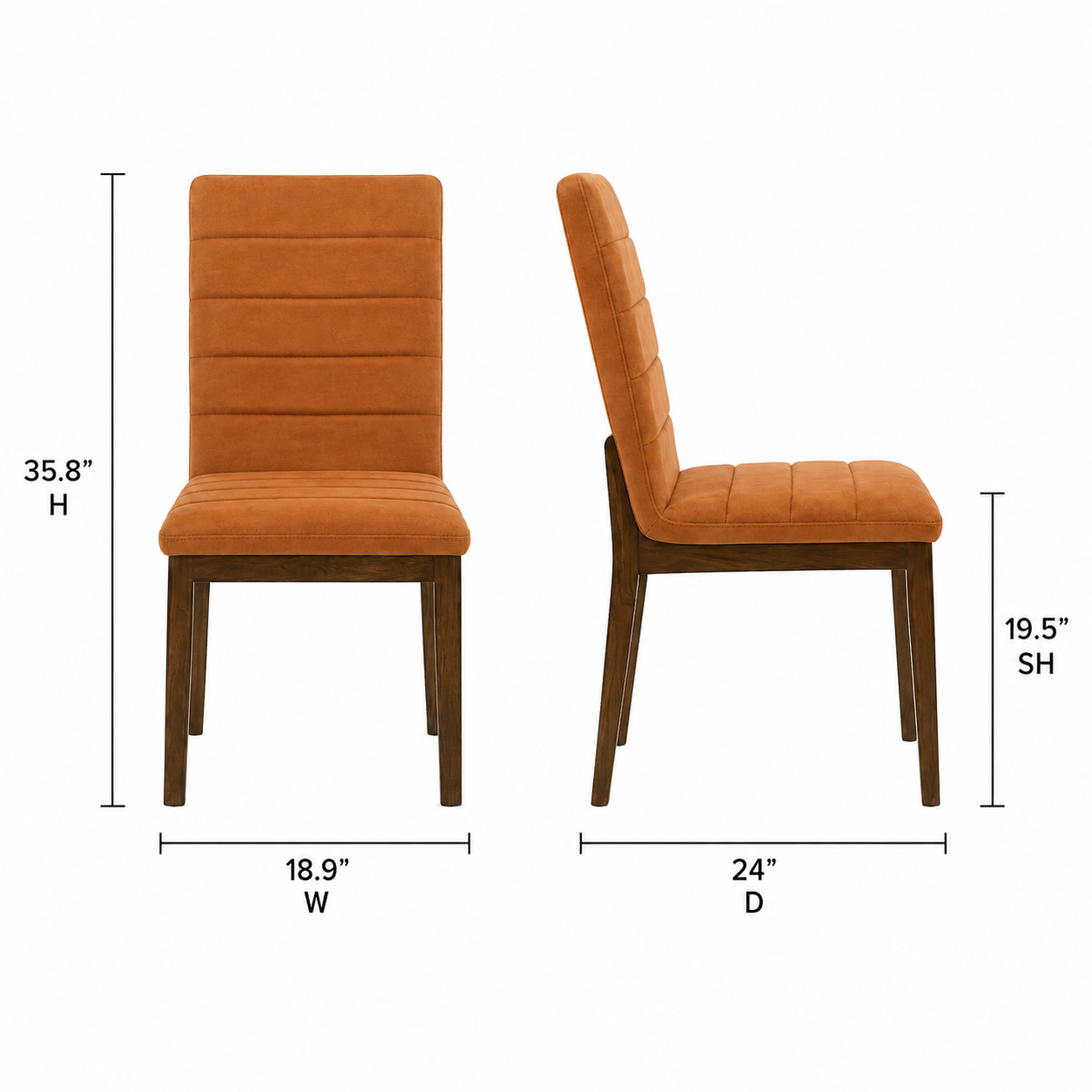 Isley Dining Chair Set | Mid-Century Modern Dining Chairs | MidinMod