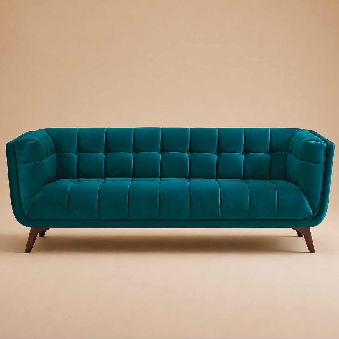 Kano Large Teal Velvet Sofa - MidinMod