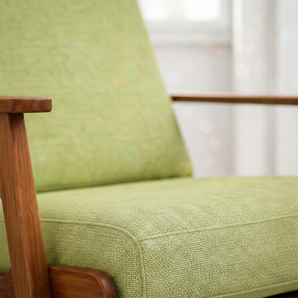 Kyle Modern Pistachio Green Fabric Lounge Chair | MidinMod