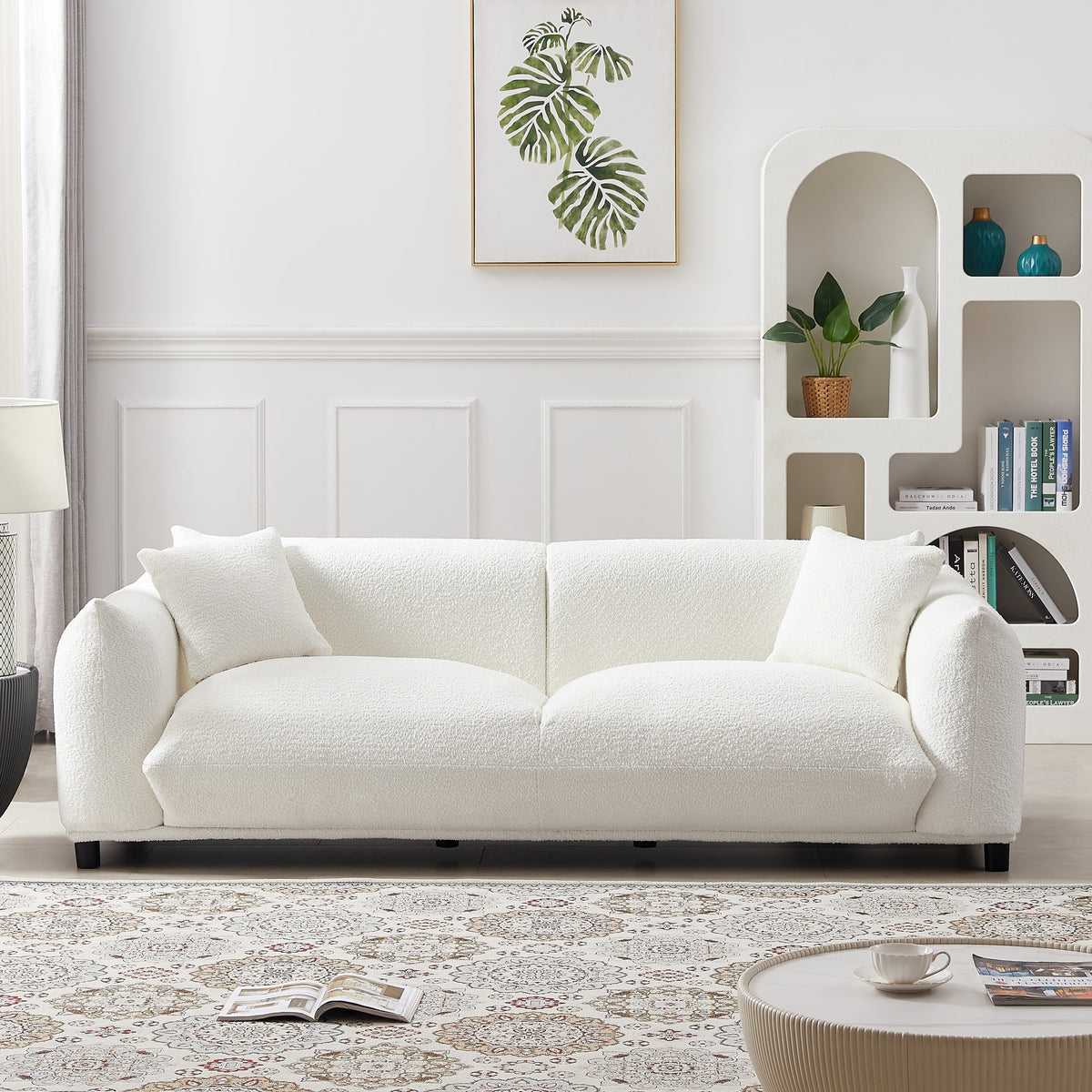 Mansfield Luxury Cream Boucle Sofa | Cloud-Like Modern Seating | MidinMod
