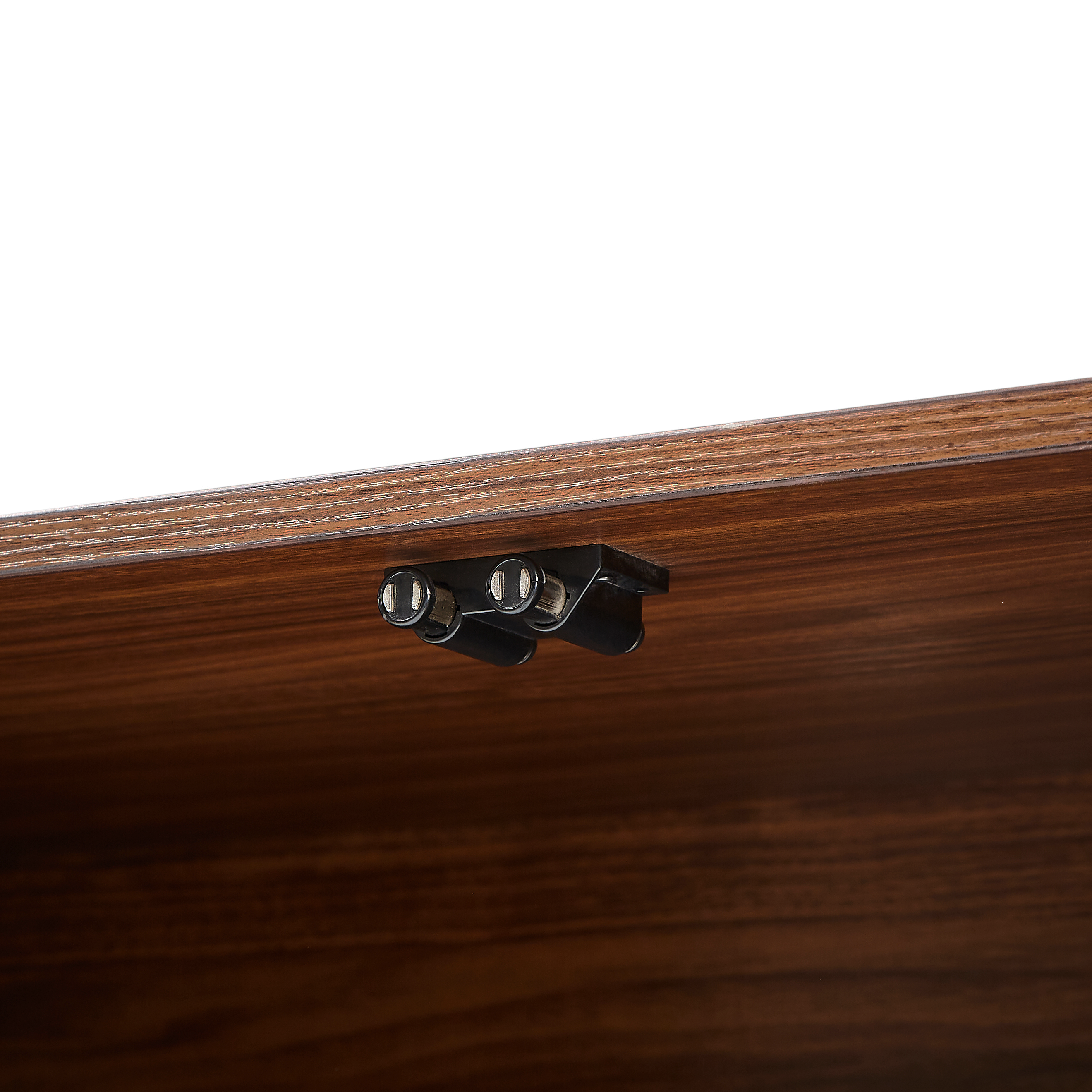 Martin Walnut MDF Contemporary Sideboard Cabinet with Wave Pattern Design - MidinMod