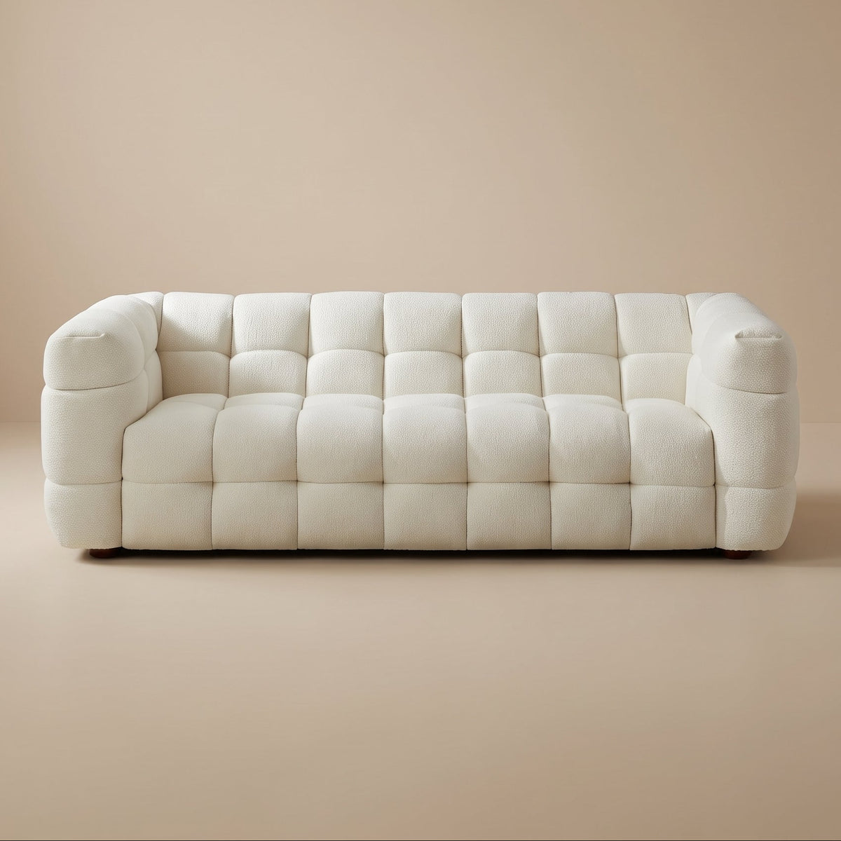 Mirage Modern Cream Boucle 3-Seater Sofa | MidinMod