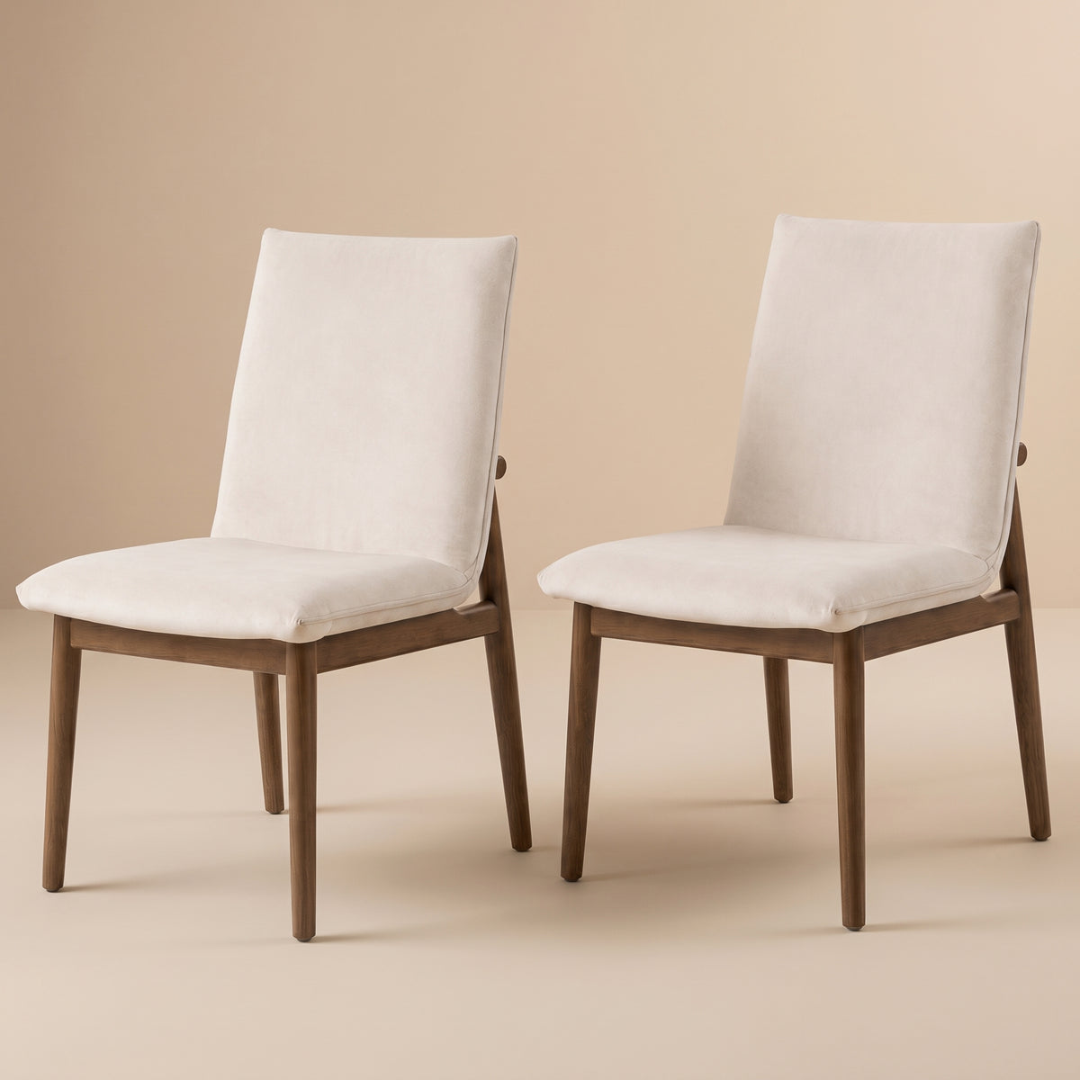Moss Beige Velvet Dining Chairs | Mid-Century Side Chairs | MidinMod
