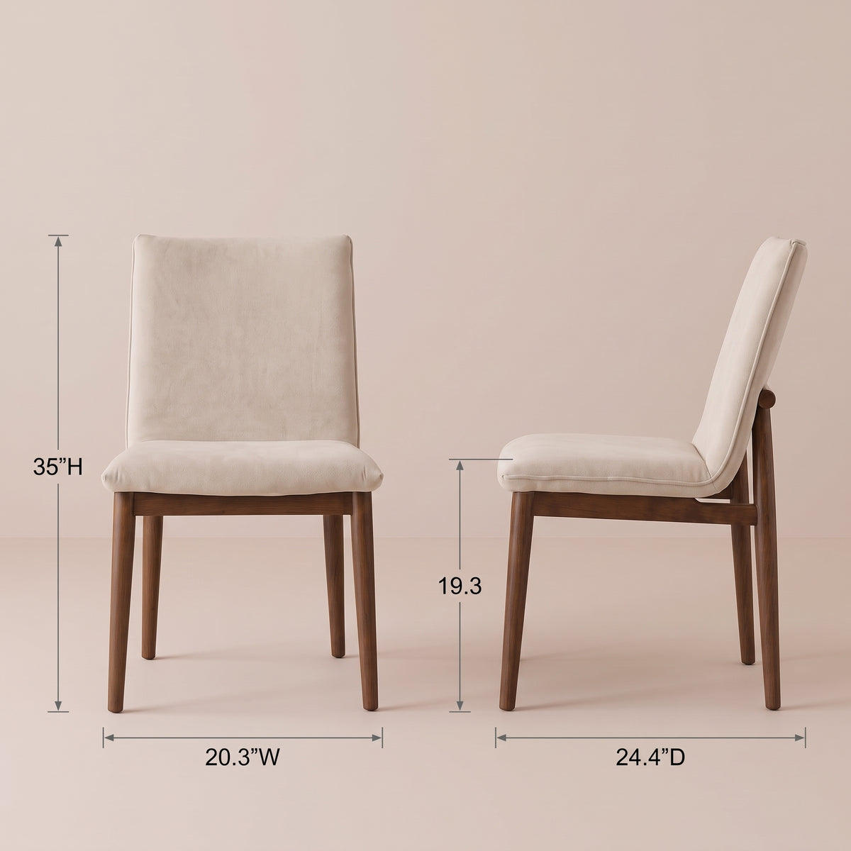 Moss Dark Green Velvet Dining Chair - Set of 2