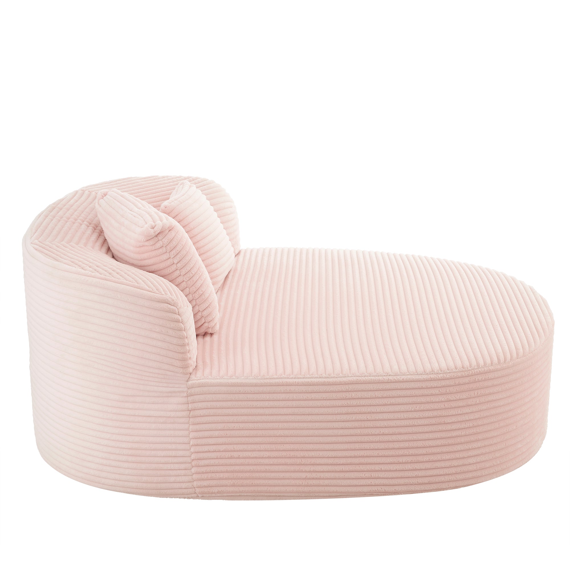 Serta Modern Pink Corduroy Chaise Lounge with Ultra-Soft Cushioning - MidinMod