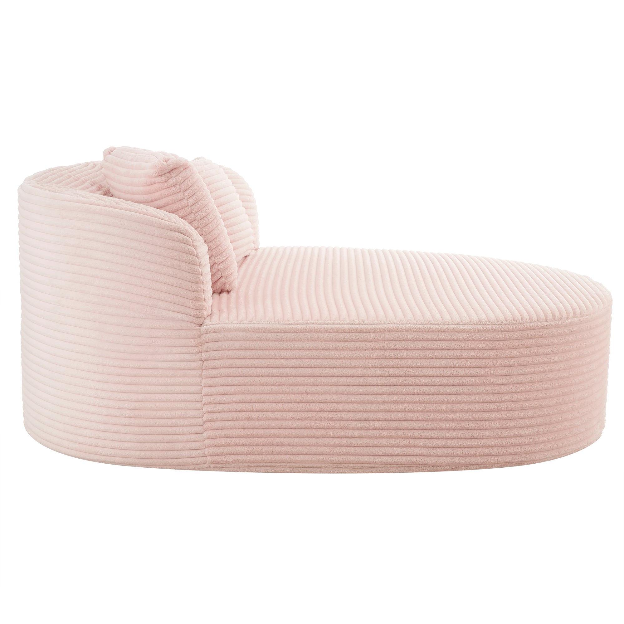 Serta Modern Pink Corduroy Chaise Lounge with Ultra-Soft Cushioning - MidinMod