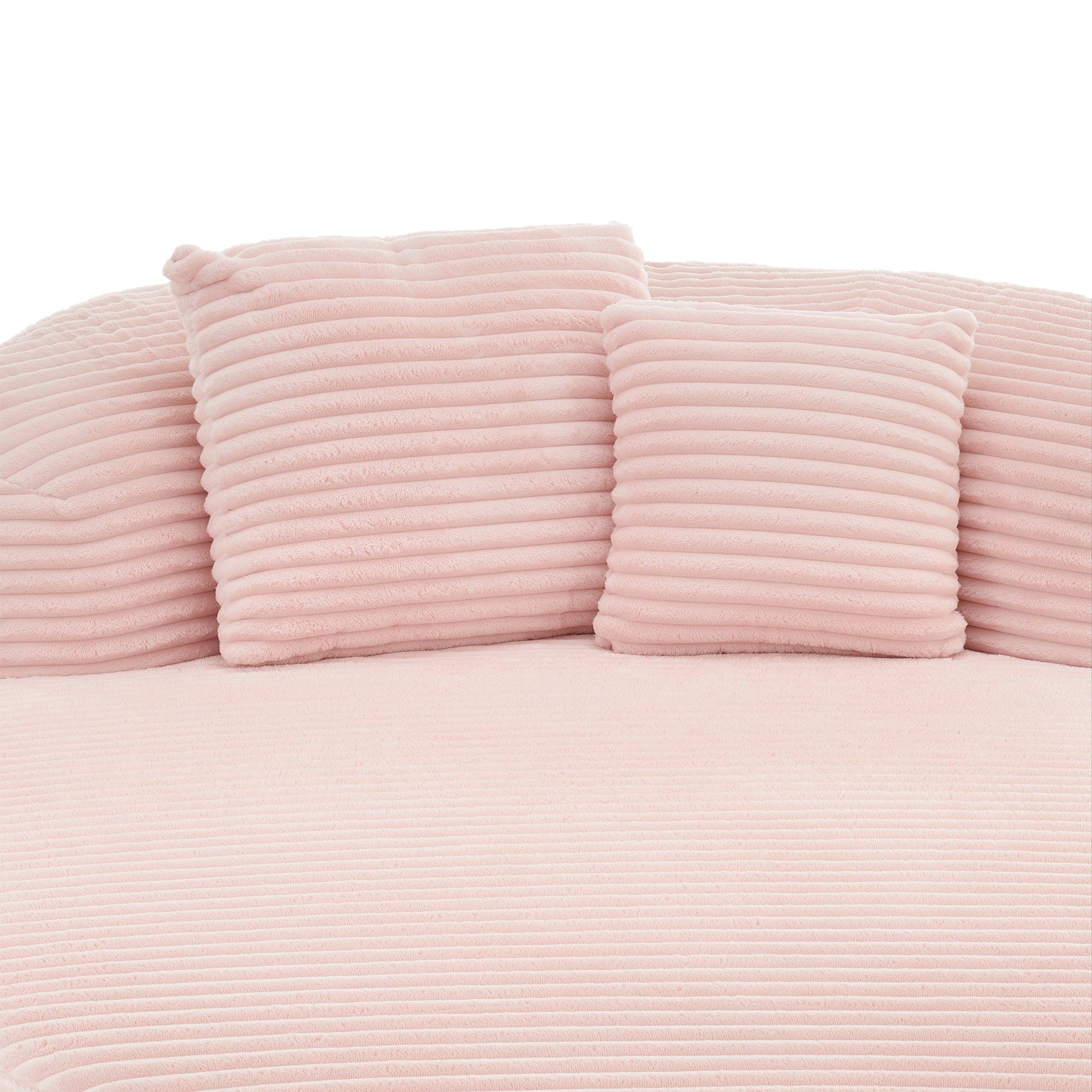Serta Modern Pink Corduroy Chaise Lounge with Ultra-Soft Cushioning - MidinMod
