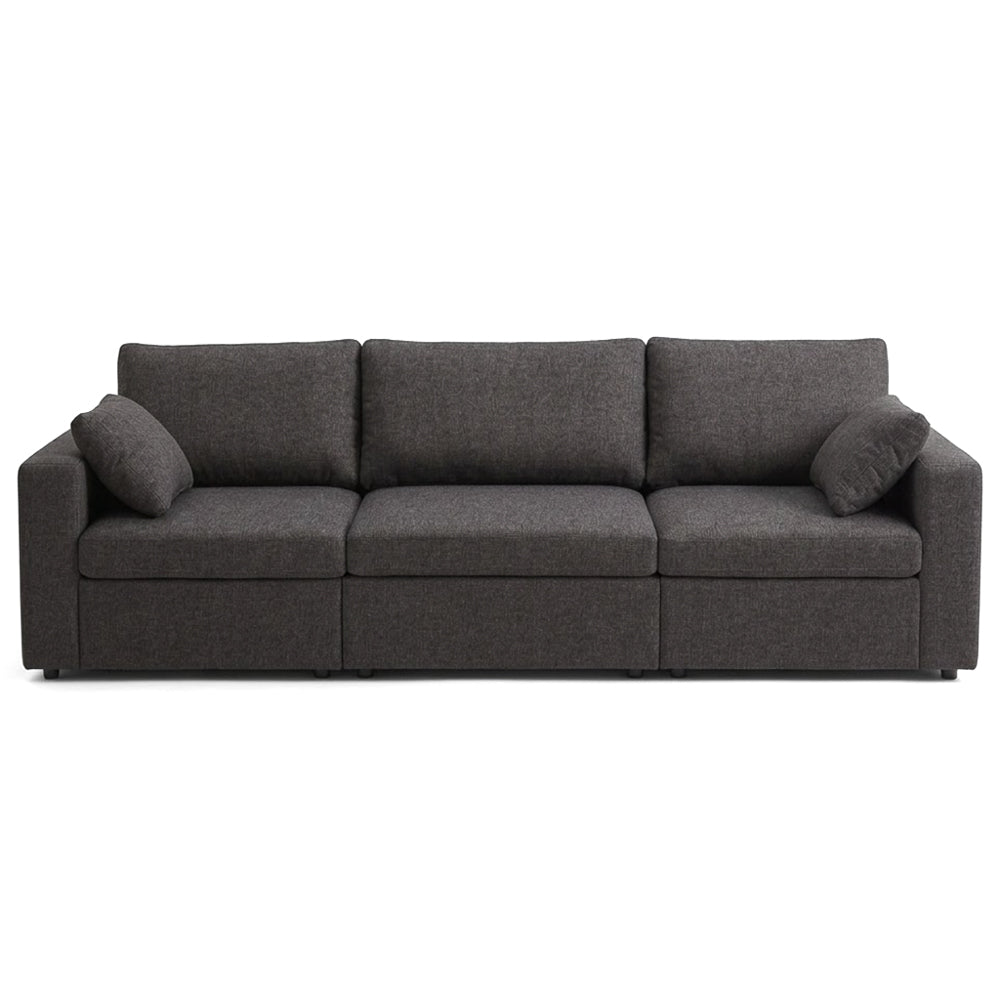 Texas Dark Gray Modern Modular 3-Piece Sofa | MidinMod
