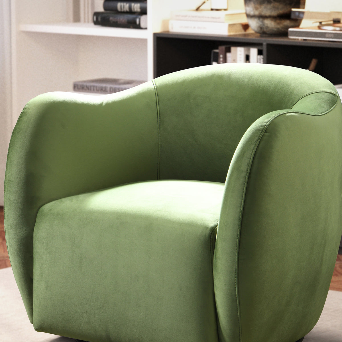 Vesper Stylish Barrel Swivel Chair for Contemporary Living Spaces | MidinMod