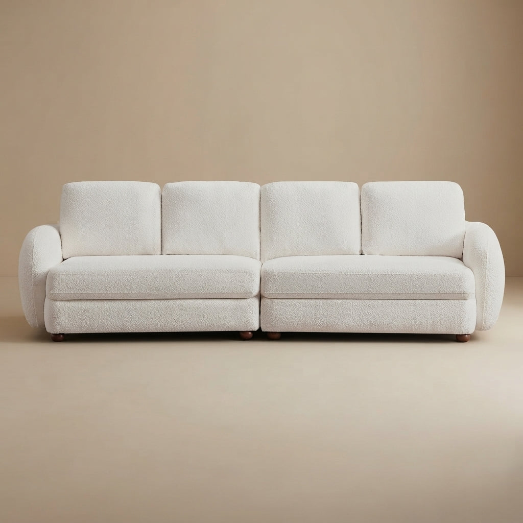Virgil Cream Boucle Large Sofa - MidinMod