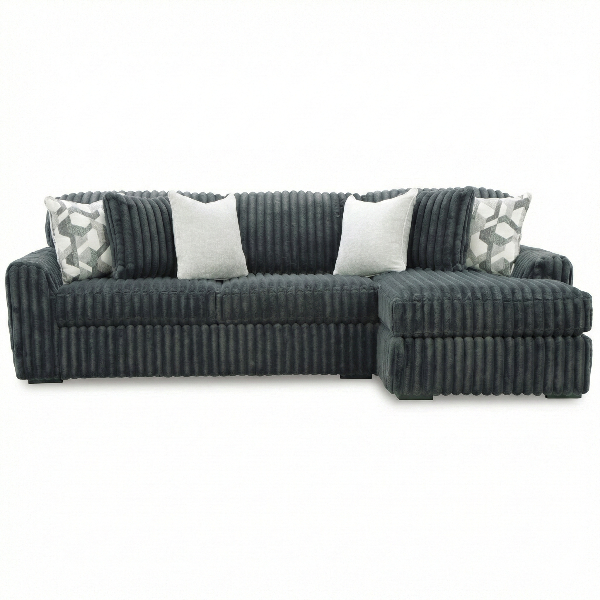 Midnight-Madness 2-Piece Sectional Right Chaise - Blue