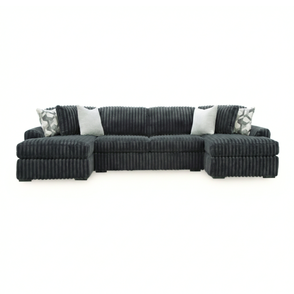 Midnight-Madness 3-Piece Double Chaise Sectional