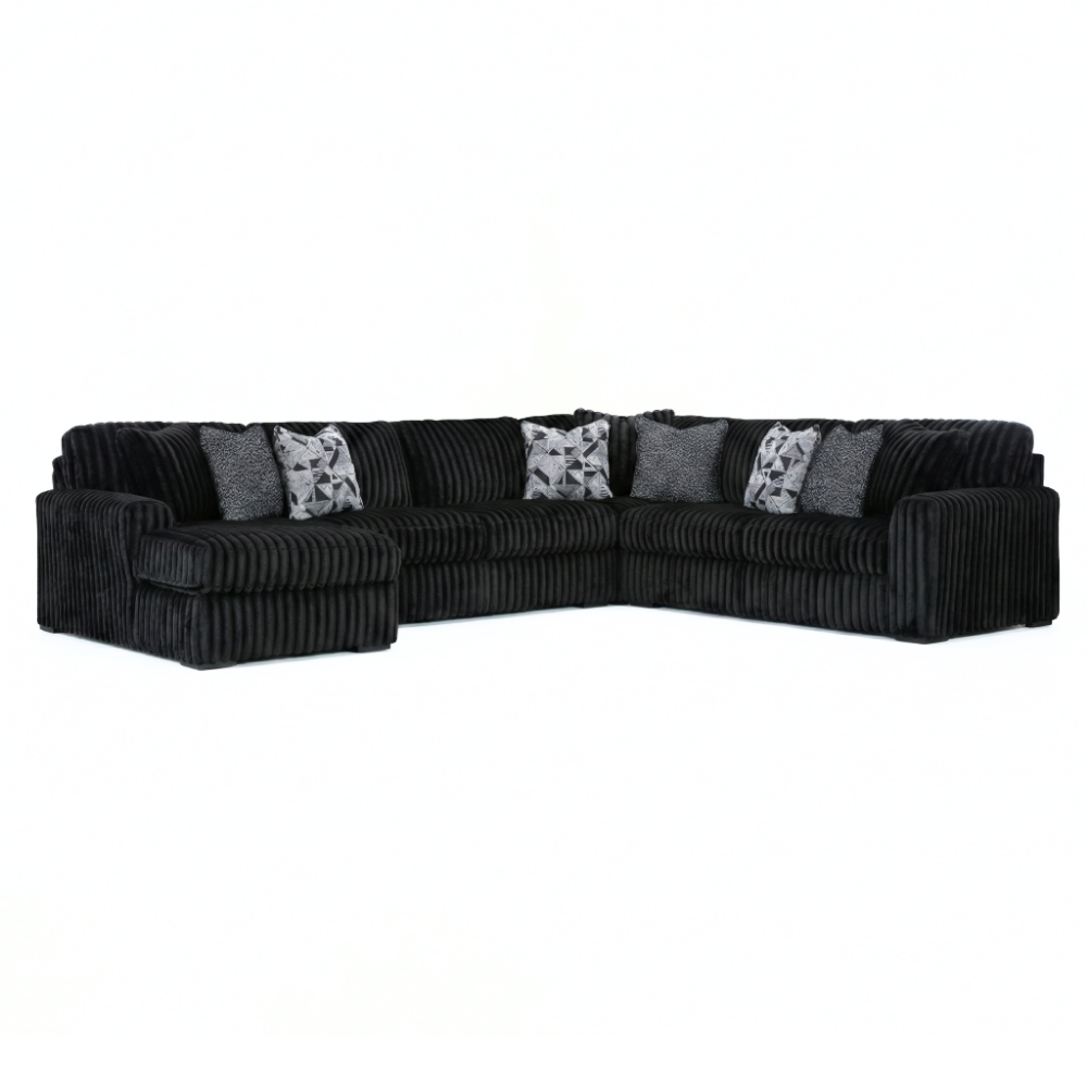 Midnight-Madness 4-Piece Sectional with Left Chaise