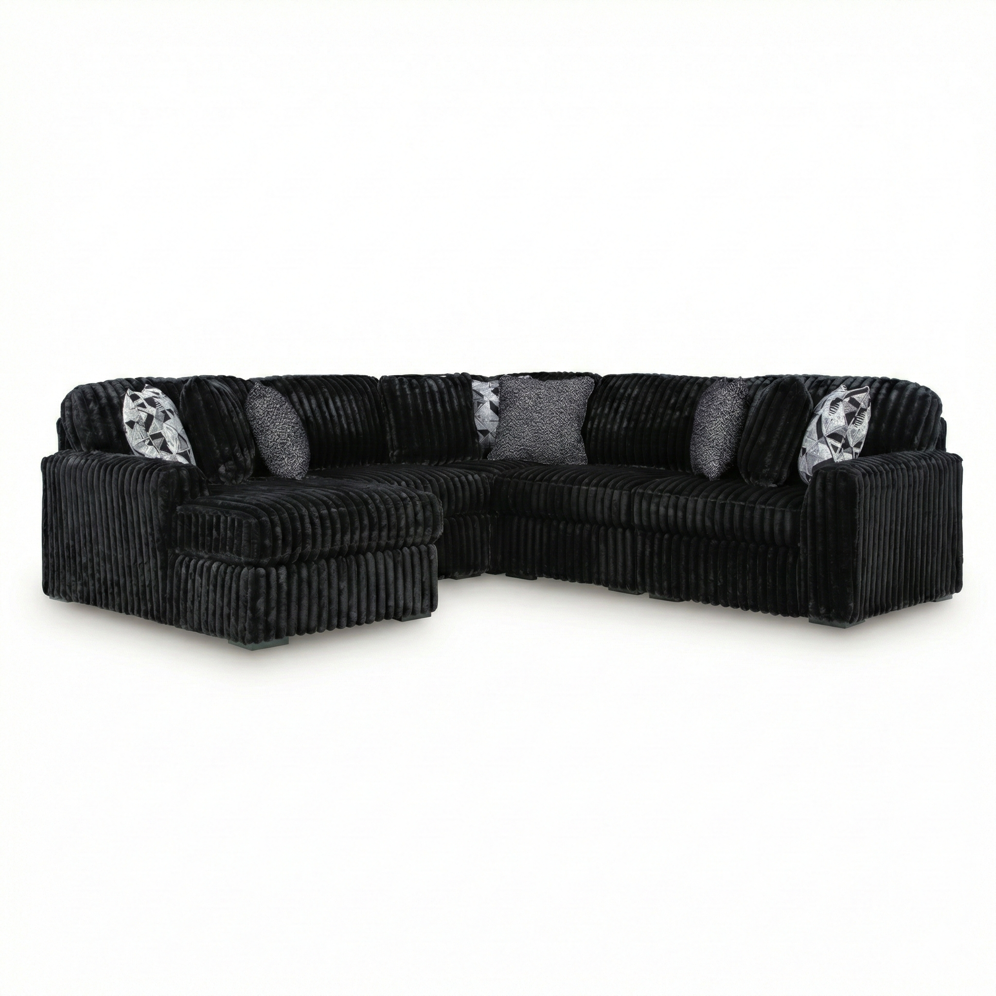 Midnight-Madness 6-Piece Sectional with Left Chaise - Blue