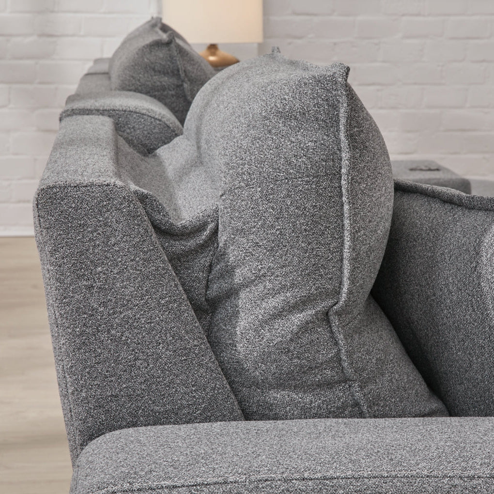 Modmax II 3-Piece Power Reclining Sectional | Modern Double Chaise with Wireless Audio Console | MidinMod