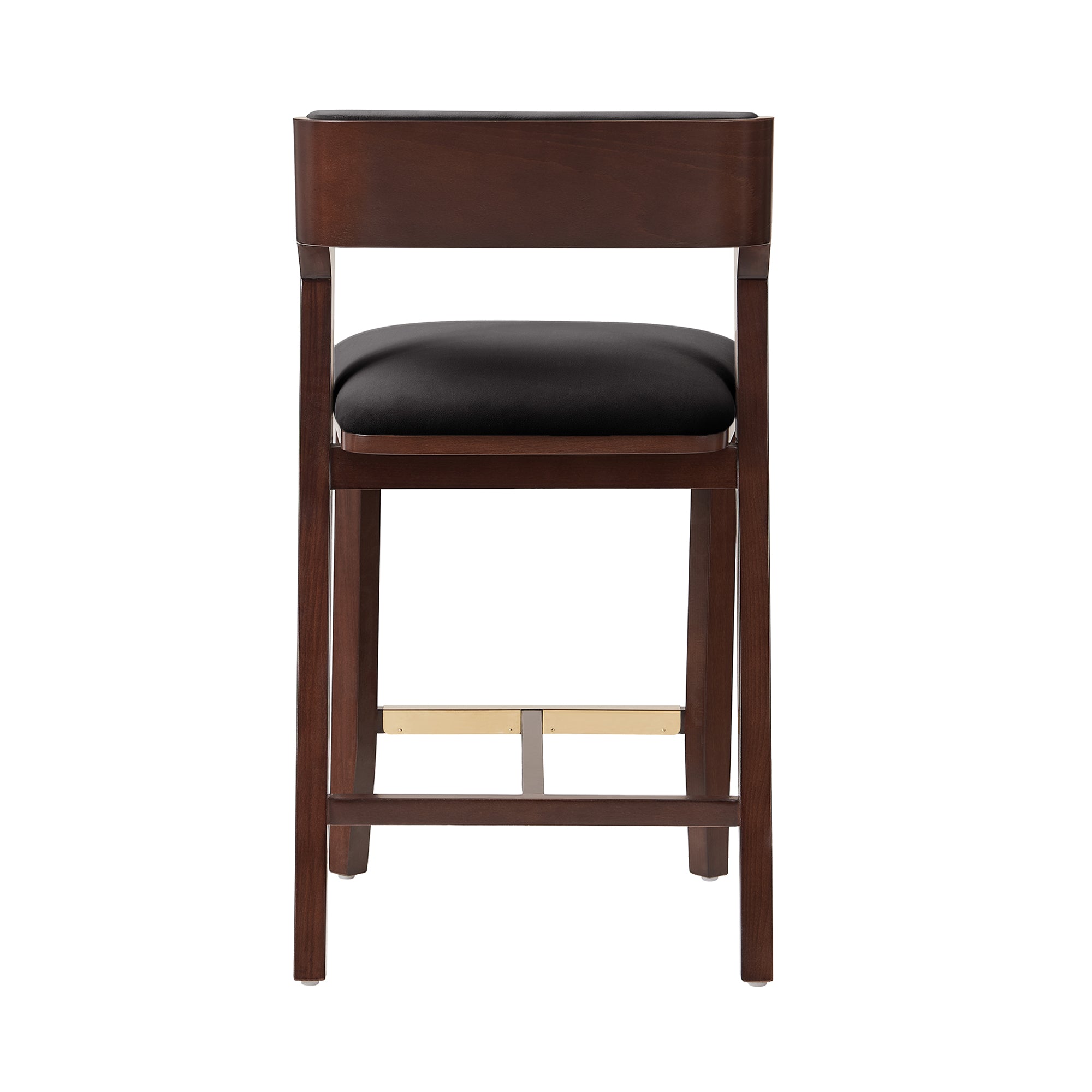 Patricia Velvet Counter Stool with Backrest - Black | MidinMod