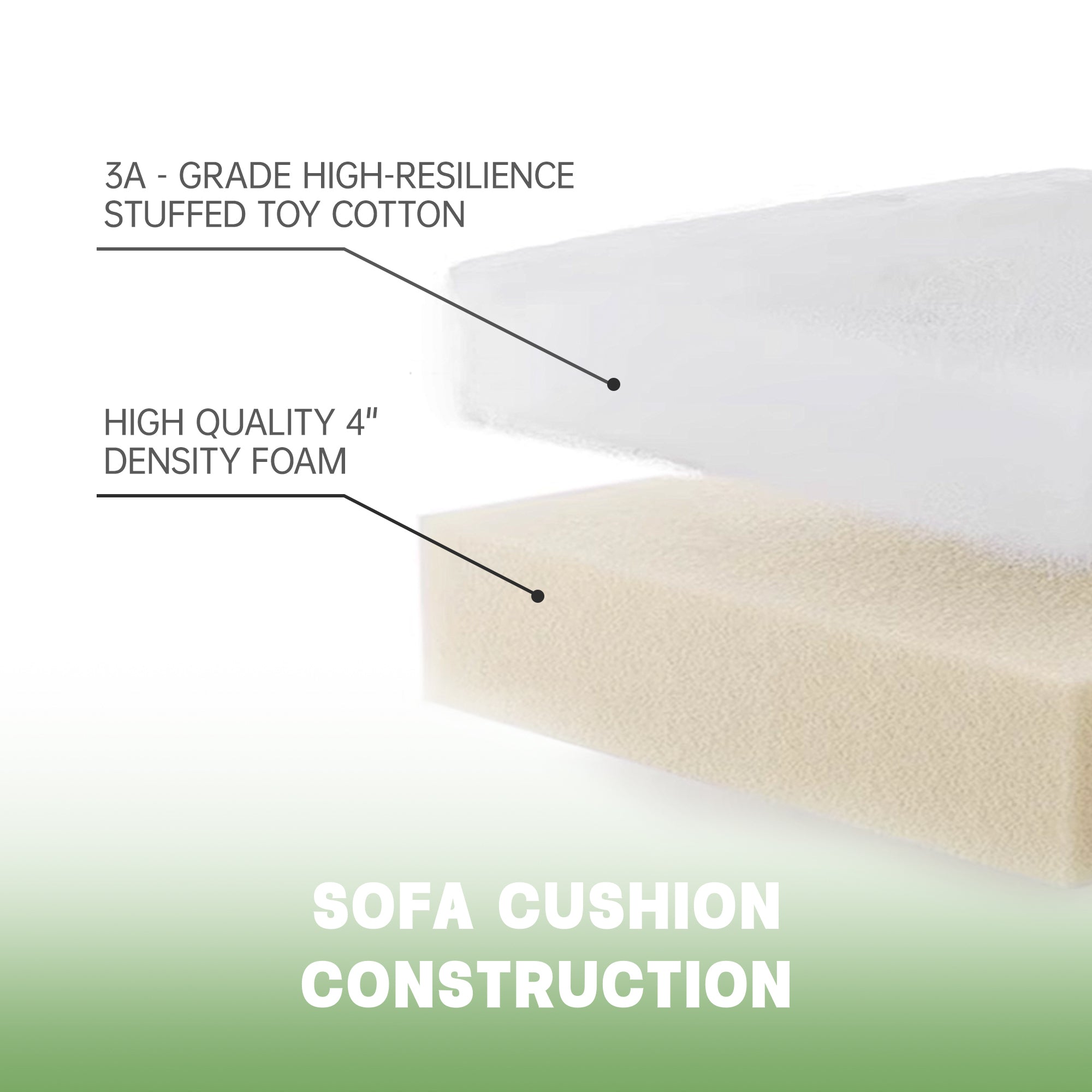Pierce Modern Cream Corduroy 3-Seater Cloud Sofa - MidinMod