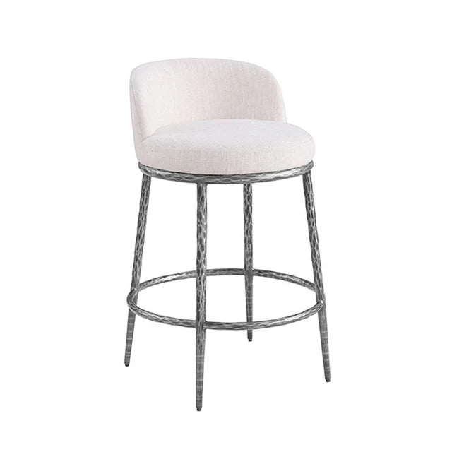 Rilva Gunmetal Counter Height Stool | Contemporary Backless Metal Bar Stool | MidinMod