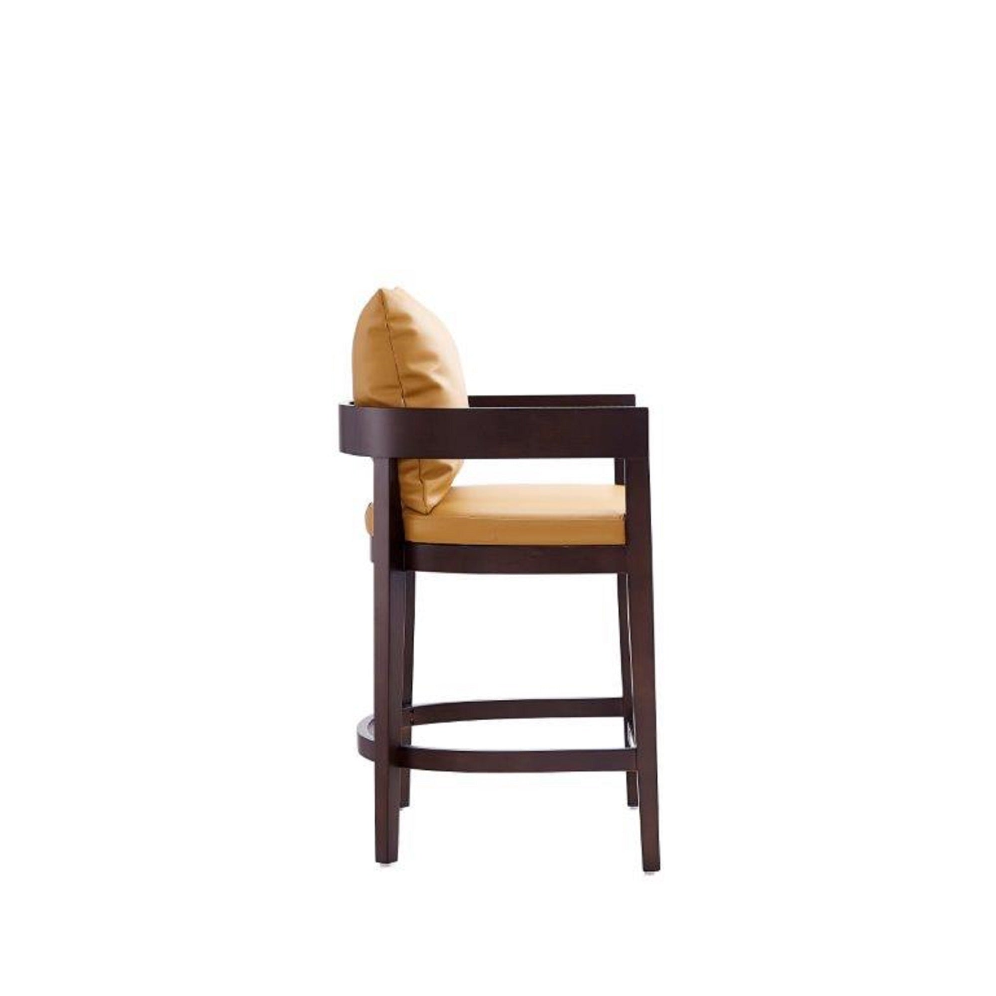 Ritz Camel Counter Stool | Modern Vegan Leather Upholstered Seating | MidinMod