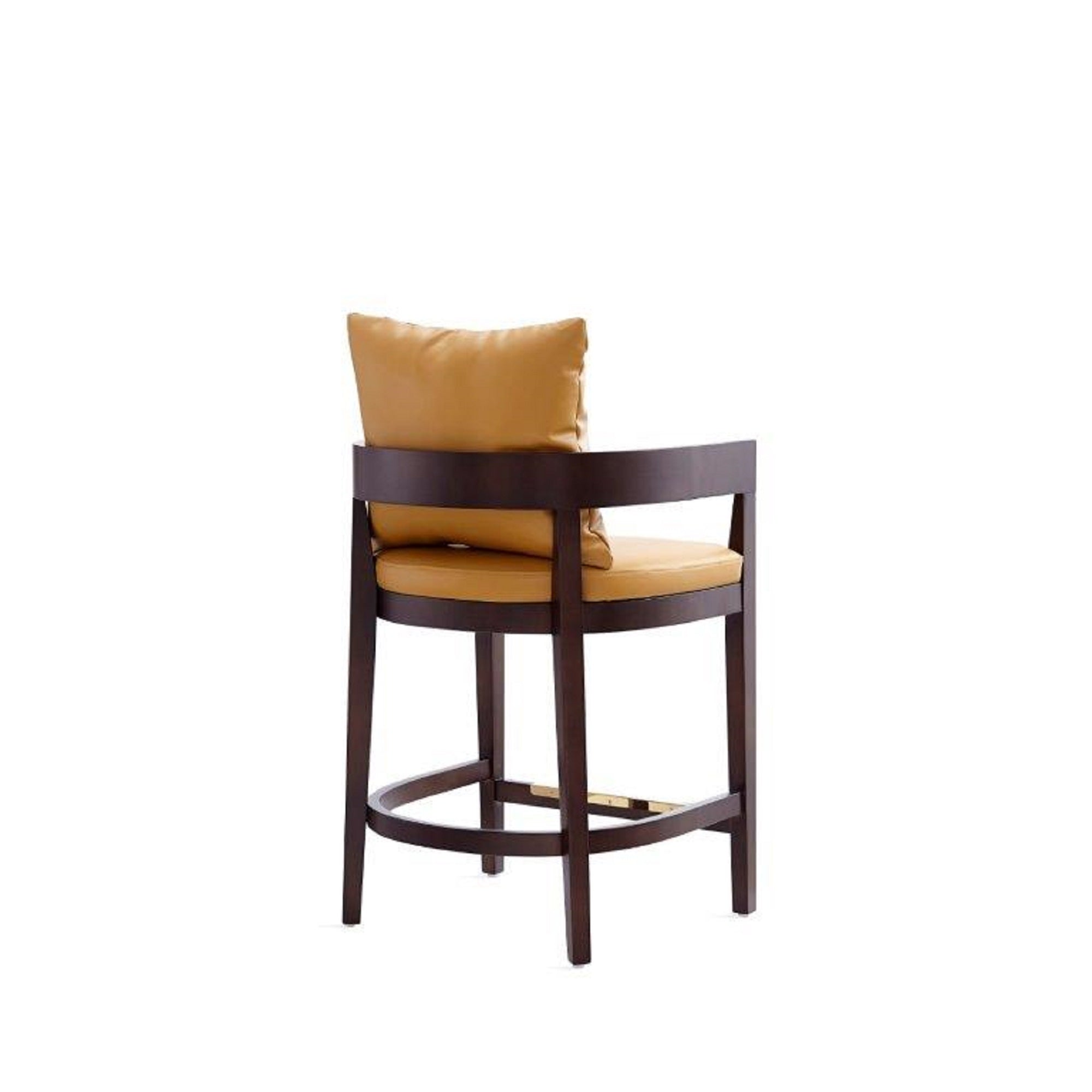 Ritz Camel Counter Stool | Modern Vegan Leather Upholstered Seating | MidinMod